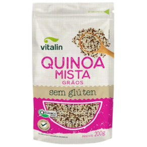 Quinoa Mista em Grãos Orgânica Sem Glúten Vitalin 200g