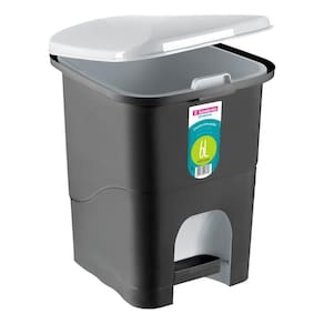 Lixeira para Banheiro Cozinha Quadrada 6 Litros Preto - Sanremo SR272