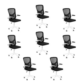 Kit 8 Cadeiras escritório rodizio office Bytes