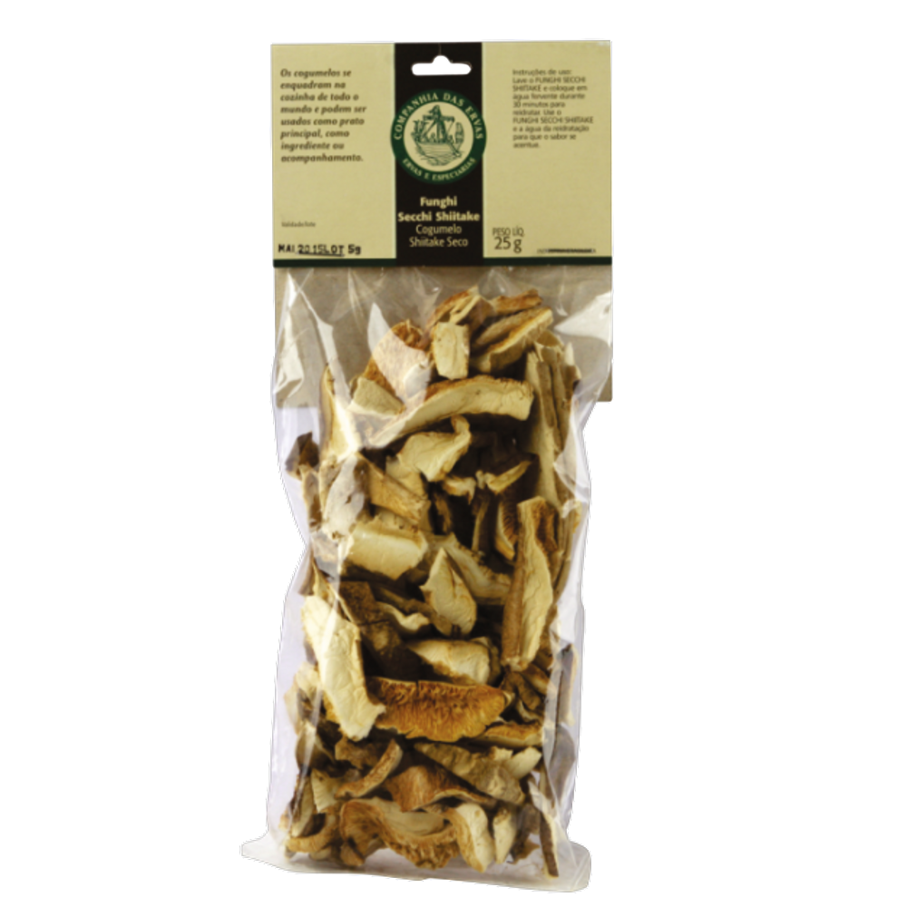 Kit 2X: Funghi Secchi Shiitake Companhia das Ervas 25g
