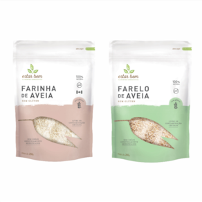 Kit 2 Aveia Estar Bem: Farinha de Aveia, Farelo de Aveia