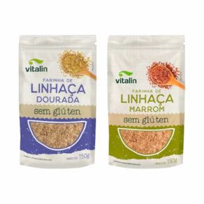 Kit 2 Farinhas de Linhaça Vitalin: Dourada, Marrom