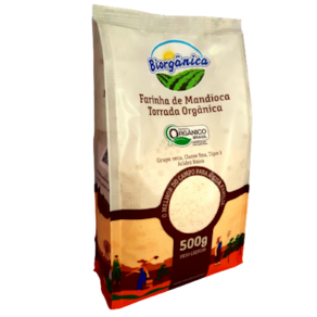 Kit 3X: Farinha de Mandioca Torrada Orgânica Biorgânica 500g