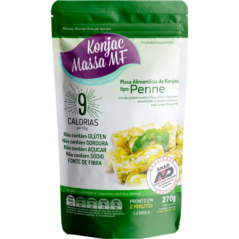 Kit 6X: Massa Konjac Tipo Penne 270g