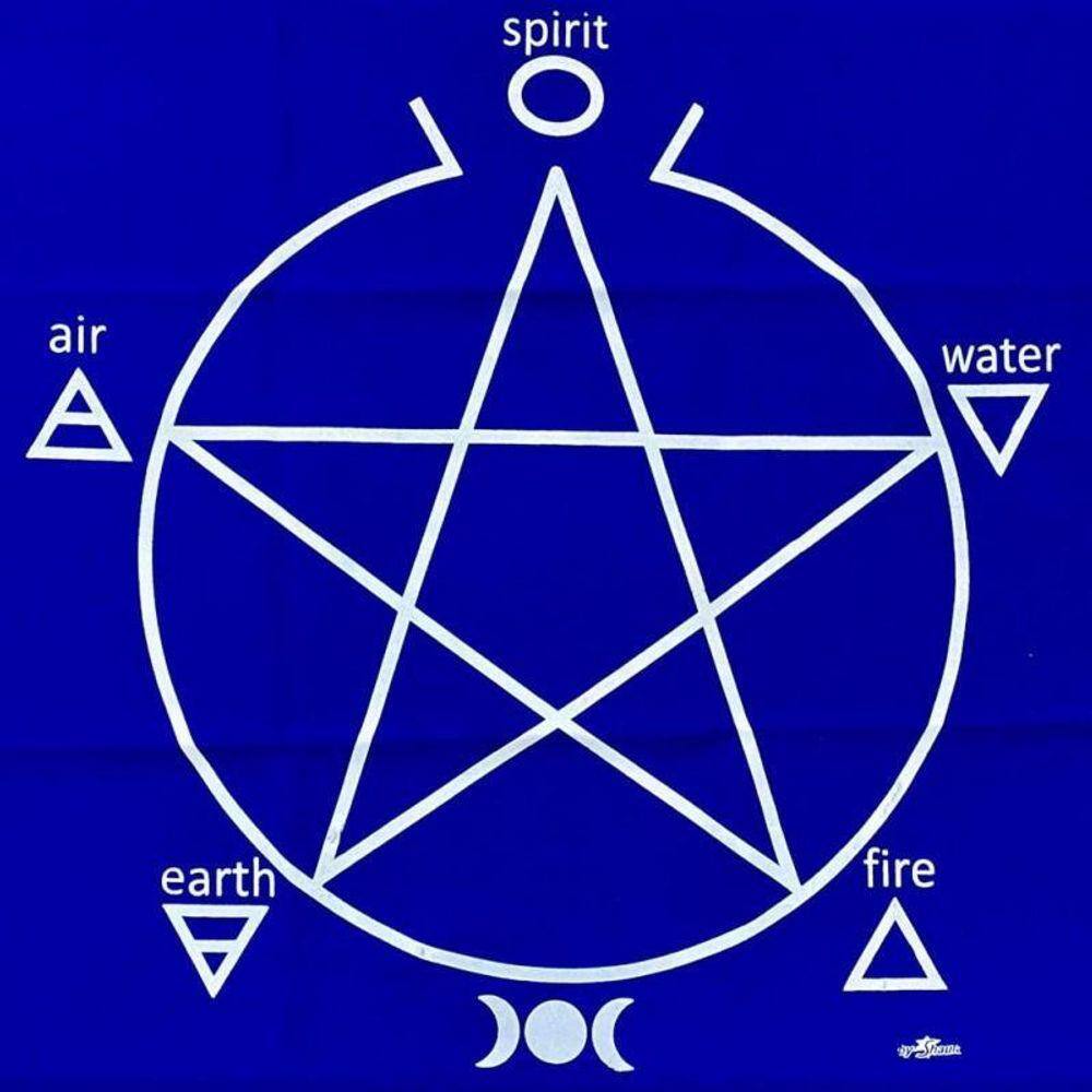 Toalha Pentagrama Altar Tarot 70X70 Cm - Escolha A Cor