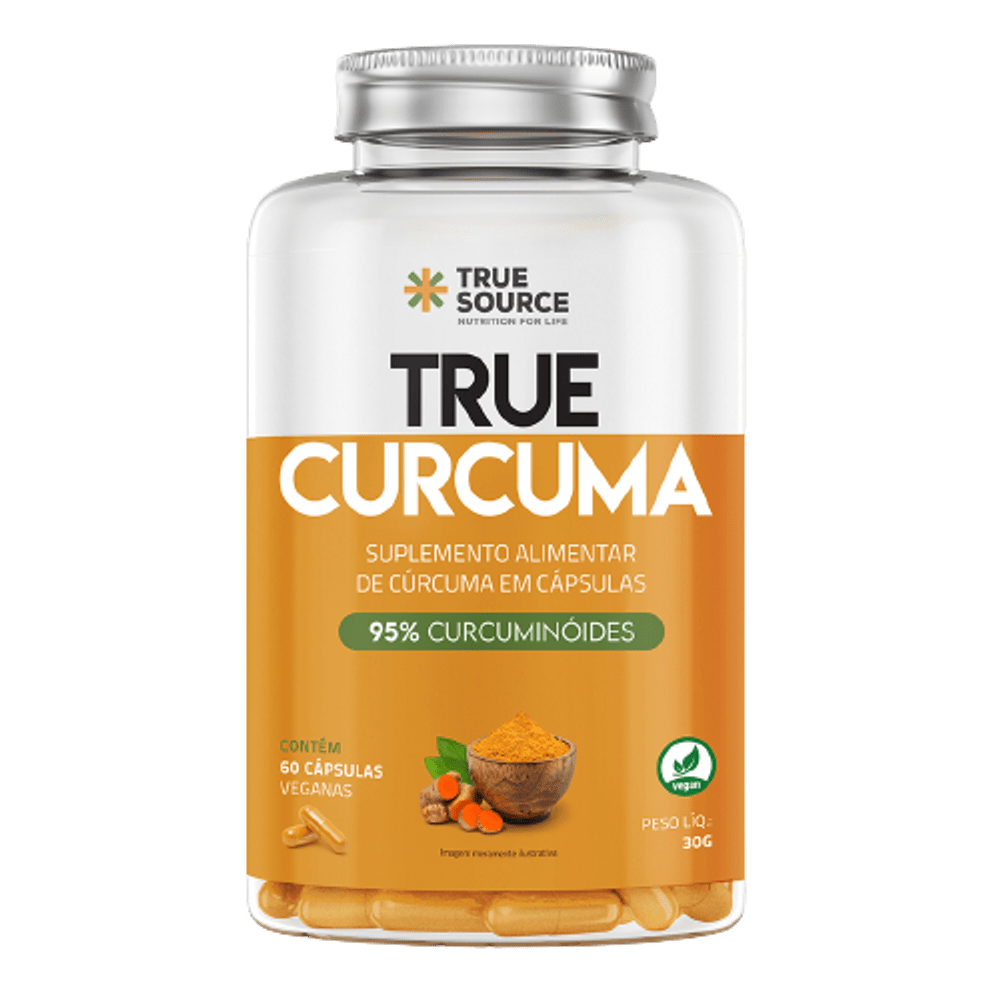 Kit 2X: Cúrcuma 500mg True Source 60 Cápsulas