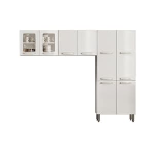 Cozinha Compacta Evidence 3 Peças (2 Armários + 1 Paneleiro) CPT57 Branco - Bertolini