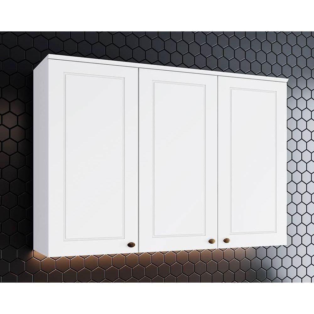 Módulo Cozinha Henn Americana Armário c/ 3 Portas Branco
