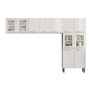 Cozinha Compacta Evidence 3 Peças (2 Armários + 1 Paneleiro) CPT56 Branco - Bertolini