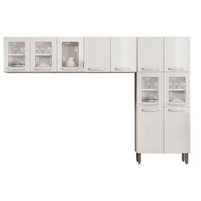 Cozinha Compacta Evidence 3 Peças (2 Armários + 1 Paneleiro) CPT53 Branco - Bertolini