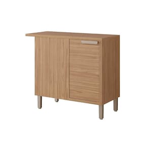 Gabinete de Cozinha Modulado Balcão Estela Nicho Canto 1 Porta e Tampo 92cm Freijo - MGM