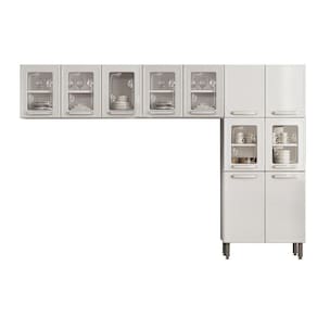 Cozinha Modulada Bertolini Evidence 3 Peças (2 Armários + 1 Paneleiro) CPT61 Branco