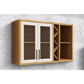 Armário de Cozinha Modulado Tempranillo 2 Portas 120cm Amendoa/Off White - Ronipa