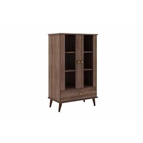 Cristaleira Sala Jantar RT3107 c/ 2 Portas e 1 Gaveta Rustico - Movelbento
