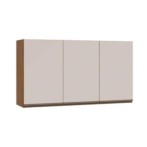 Armário de Cozinha Modulado Conecta c/ 3 Portas Off White/Ebano - Genialflex
