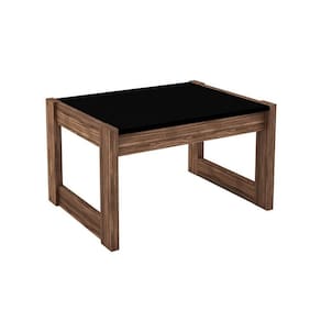 Mesa Centro Sala AZ1022 Preto/Nogal - Tecno Mobili