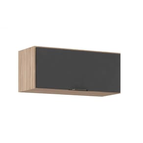 Armário Aéreo Cozinha Modulado Firenze 1 Porta Basculante 70cm Avena/Grafito - Demóbile
