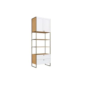 Paneleiro de Cozinha Modulado Infinity 2 Portas e 2 Gavetas 82cm Savana/Branco - Genialflex