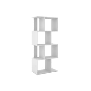 Estante Livreiro Solteiro ESM218 c/ 4 Nichos Branco - Movelbento