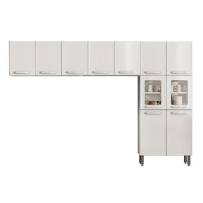 Kit de Cozinha Completa 3 Peças Evidence  (2 Armários + 1 Paneleiro) CPT63 Branco - Bertolini