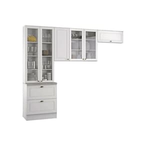 Cozinha Modulada Henn Americana 3 Peças (2 Armários + 1 Paneleiro) CPT11 Branco