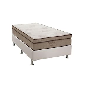 Cama Box Solteiro: Colchão Molas Ensacadas Ortobom SuperPocket Celebrita + Base CRC Courano White(88x188)