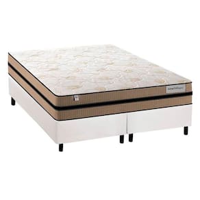 Cama Box Queen: Colchão Molas Ensacadas Plumatex MasterPocket Smart Milano + Base CRC Courano White(158x198)