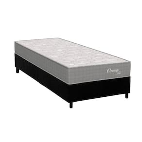 Cama Box Solteiro: Colchão Molas Ensacadas Orthoflex MasterPocket Orvieto Unic Face + Base CRC Suede Black(88x188)