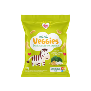 Kit 6X: Snack Infantil Lentilha e Brócolis Nhami Mami 18g