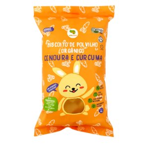 Kit 3X: Biscoito de Polvilho Cenoura e Cúrcuma Vegano Orgânico Crilancha 40g