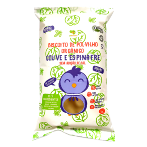 Kit 3x: Biscoito De Polvilho Couve E Espinafre Vegano 40g