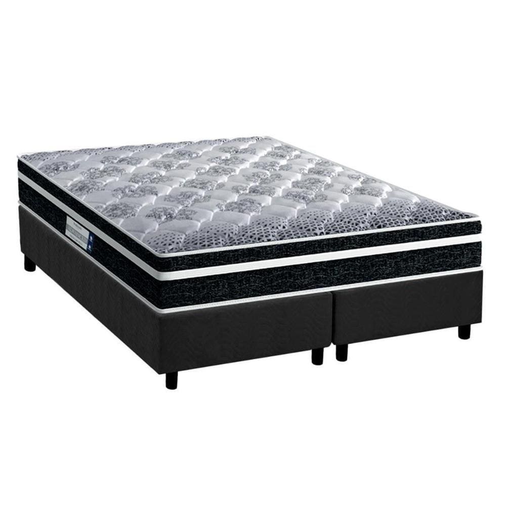 Cama Box Queen: Colchão Ortopédico Probel D33/EP Advanced Tech1500 Plus + Base CRC Suede Gray(158x198)