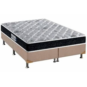 Cama Box Queen: Colchão Anatômico Probel D45 Firmepedic Advanced Tech2000 + Base CRC Suede Clean(158x198)