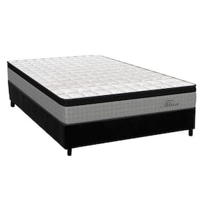 Cama Box Casal: Colchão Molas Ensacadas Orthoflex MasterPocket Titan + Base CRC Suede Black(138x188)