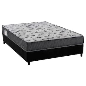 Cama Box Viúva: Colchão Ortopédico Ortobom D33/EP Fort Tech ISO 100 + Base CRC Suede Black(128x188)