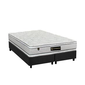 Cama Box King: Colchão Molas Ensacadas Luckspuma MasterPocket Lucksfaction Plus + Base CRC Suede Gray(193x203)