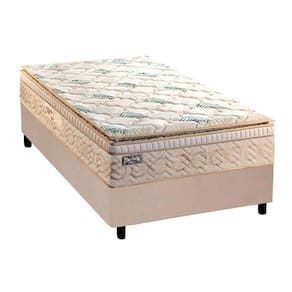 Cama Box Solteiro: Colchão Molas Ensacadas Paropas MasterPocket Eco Bamboo + Base CRC Courano Clean(88x188)