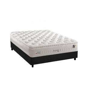 Cama Box Casal: Colchão Molas Anjos MasterPocket Ensacadas Impressione + Base CRC Suede Gray(138x188)