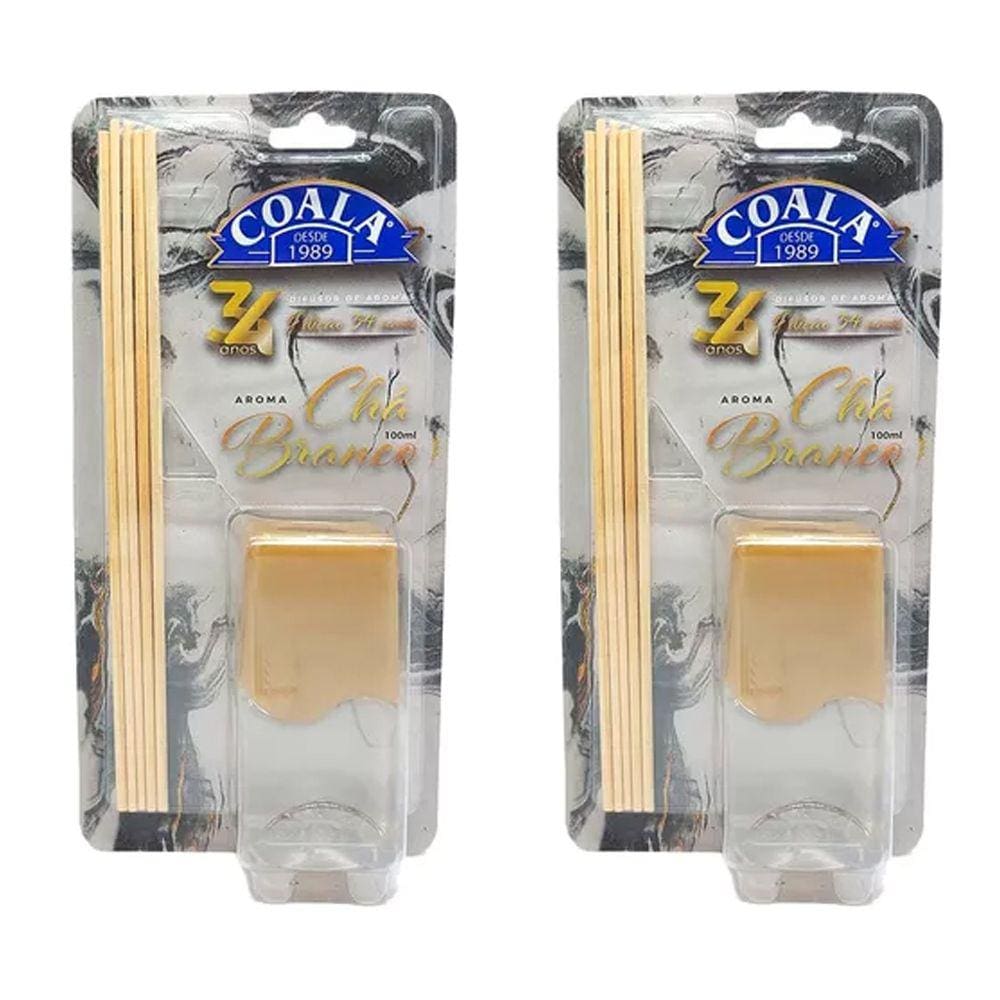 2 Difusor de Aromas Coala Chá Branco 100ml