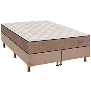Cama Box King: Colchão Molas Ensacadas Orthoflex MasterPocket Torino Hibrido + Base CRC Suede Clean(193x203)