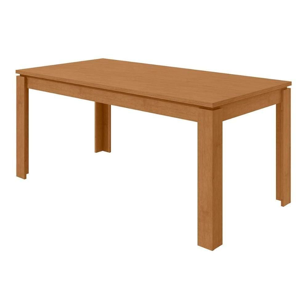 Mesa para Cozinha Athenas c/Tampo Madeirado 180x90cm Amêndoa - Lopas