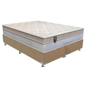 Cama Box King: Colchão Molas Ensacadas Orthoflex MasterPocket Naturale + Base CRC Suede Clean(193x203)