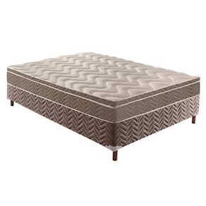 Cama Box Casal: Colchão Ortopédico Paropas D33/EP Confort Ultra Firme + Base CRC Rústico Brown(138x188)