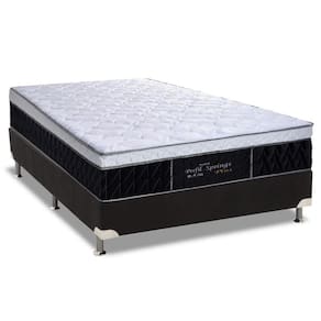 Cama Box Casal: Colchão Molas Ensacadas Probel MasterPocket Perfil Springs Plus + Base CRC Suede Black(138x188)