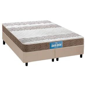 Cama Box Queen: Colchão Anatômico Probel D33/EP Guarda Costas Próintense Double Face + Base CRC Courano Clean(158x198)