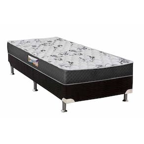 Cama Box Solteiro: Colchão Anatômico Herval D28/EP Ortopedic Black+ Base CRC Suede Black(88x188)