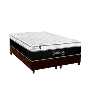 Cama Box King: Colchão Molas Ensacadas Luckspuma MasterPocket Lucksfaction Viscoelástico + Base CRC Suede Brown(193x203)