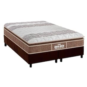 Cama Box Queen: Colchão Ortopédico Probel D33/EP Guarda Costas Próintense Plus + Base CRC Suede Brown(158x198)
