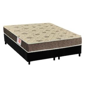 Cama Box Queen: Colchão Espuma Orthoflex D33 Comfortpedic Line + Base CRC Suede Black(158x198)