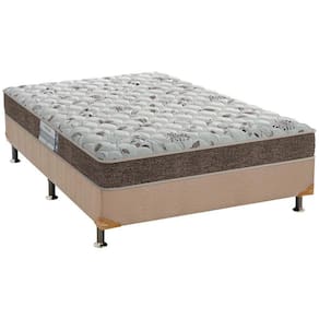 Cama Box Casal: Colchão Espuma D45 Probel ProDormir Advanced + Base CRC Suede Clean(138x188)